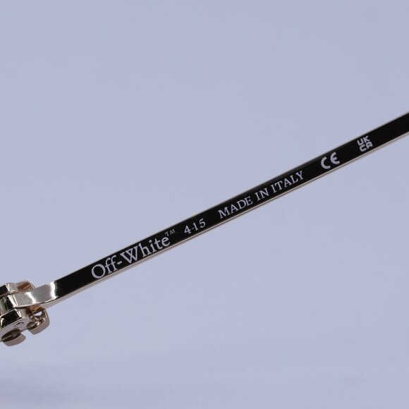 Off-White Off-White OERI14H LYNN 7650 Sunglasses Gold Oval Frame, Green Lenses - Picture 7 of 10